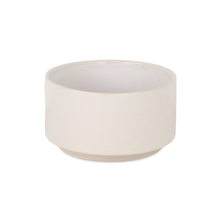 CHEUNGS Elegora Wide Round Straight Side Ceramic Pot - Small - Off White