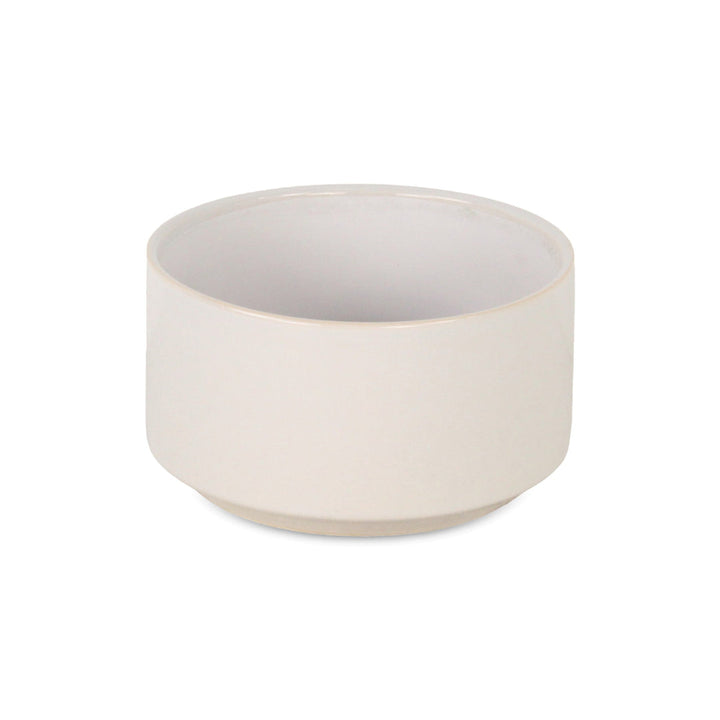 CHEUNGS Elegora Wide Round Straight Side Ceramic Pot - Small - Off White