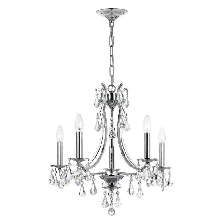 Cedar 5 Light Polished Chrome Chandelier Crystorama