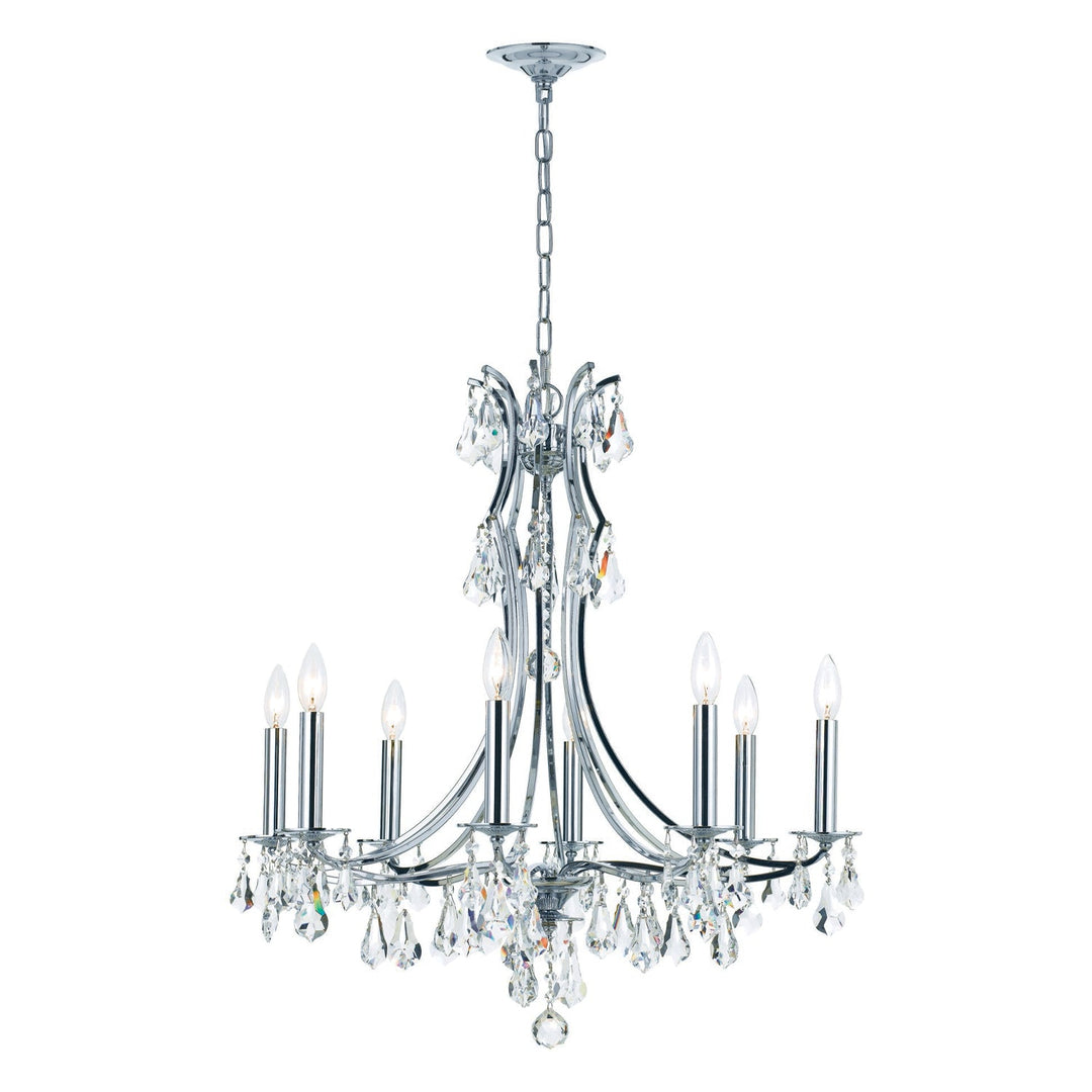 Cedar 8 Light Polished Chrome Chandelier Crystorama