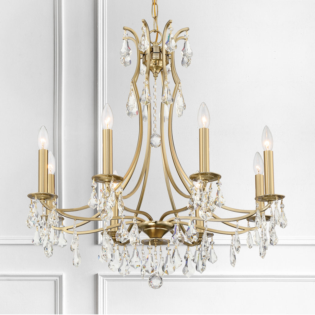 Cedar 8 Light Vibrant Gold Chandelier Crystorama