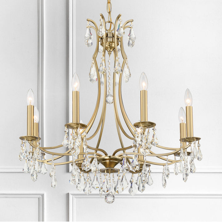 Cedar 8 Light Vibrant Gold Chandelier Crystorama