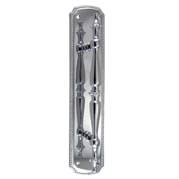 11 1/2 Inch Solid Brass Beaded Door Pull (Several Finishes Available) COPPER MOUNTAIN HARDWARE