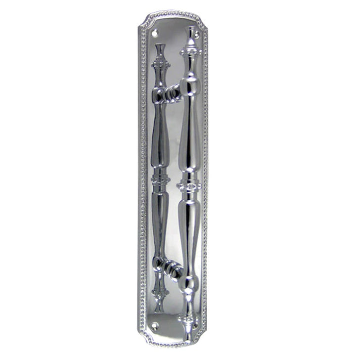 11 1/2 Inch Solid Brass Beaded Door Pull (Several Finishes Available) COPPER MOUNTAIN HARDWARE