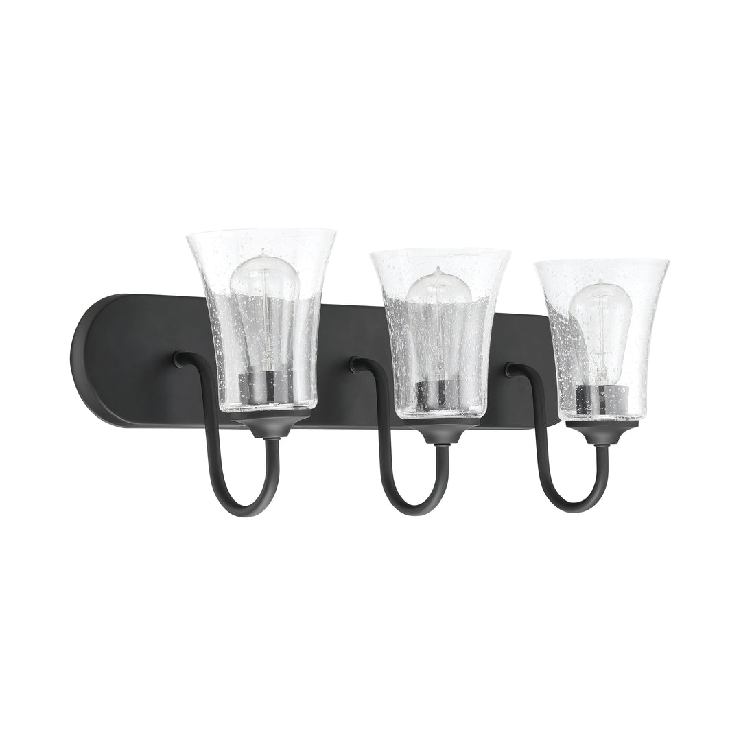 CRAFTMADE Gwyneth 3 Light Vanity in Flat Black