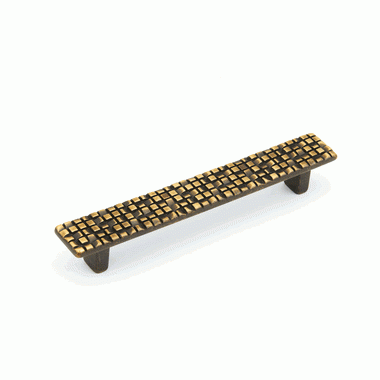 SCHAUB 6 1/2 Inch (5 Inch c-c) Mosaic Pull (French Antique Bronze Finish)