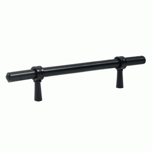 DELTANA 6 1/2 Inch Deltana Solid Brass Adjustable Pull (Matte Black Finish)