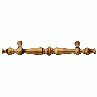 COPPER MOUNTAIN HARDWARE 6 1/2 Inch Overall (4 Inch c-c) Solid Brass Victorian Pull (Antique Brass Finish)