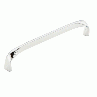 SCHAUB 6 1/4 Inch (6 Inch c-c) Italian Contemporary Pull (Polished Chrome Finish)