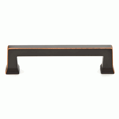 EMTEK 6 5/8 Inch (6 Inch c-c) Solid Brass Alexander Pull (Oil Rubbed Bronze Finish)