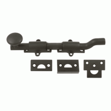 6 Inch Deltana Offset Heavy Duty Surface Bolt Oil Rubbed Bronze Finish DELTANA