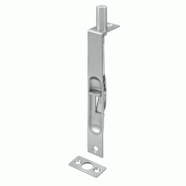 6 Inch Heavy Duty Square Flush Bolt (Brushed Stainless Finish) DELTANA