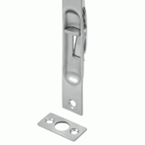 6 Inch Heavy Duty Square Flush Bolt (Brushed Stainless Finish) DELTANA