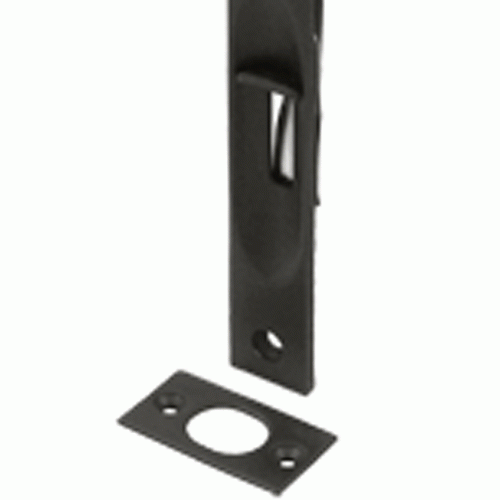 6 Inch Heavy Duty Square Flush Bolt (Flat Black Finish) DELTANA