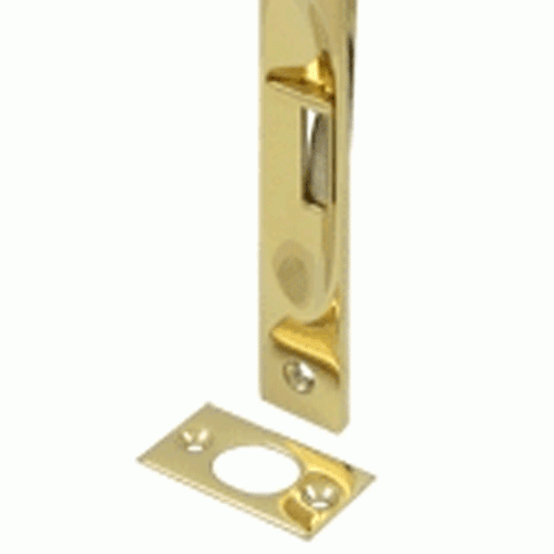 DELTANA 6 Inch Heavy Duty Square Flush Bolt (Polished Brass Finish)