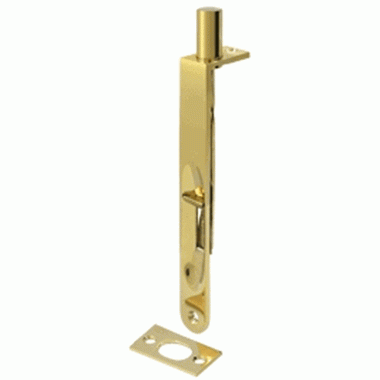 DELTANA 6 Inch Heavy Duty Square Flush Bolt Polished Brass Finish