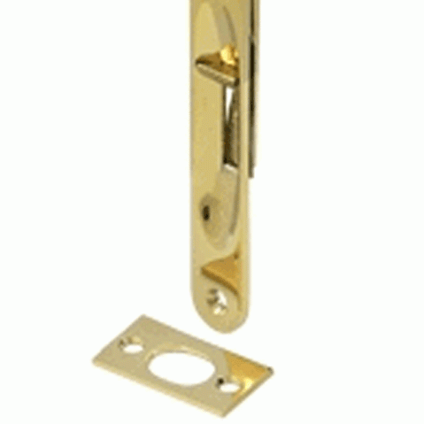 DELTANA 6 Inch Heavy Duty Square Flush Bolt Polished Brass Finish