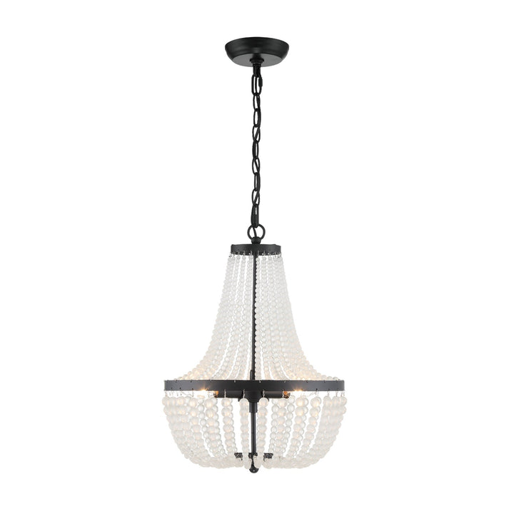 Rylee 3 Light Matte Black Mini Chandelier Crystorama