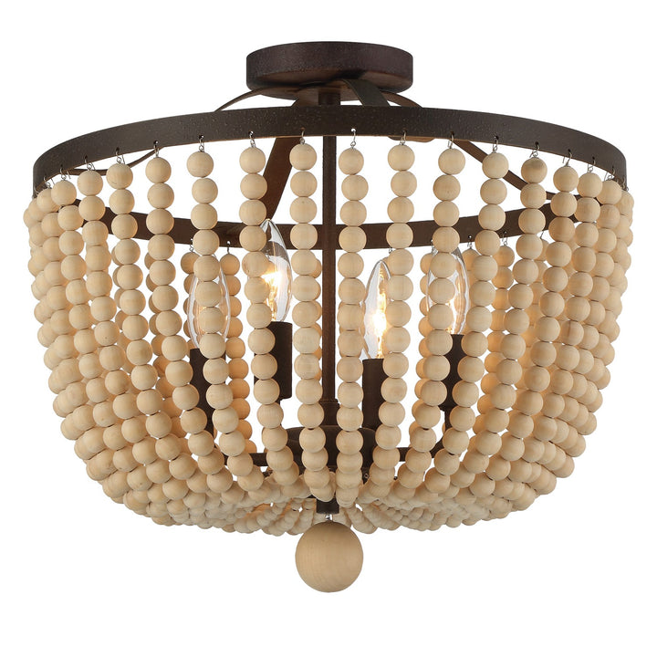 Crystorama Crystorama Rylee 4 Light Forged Bronze Semi Flush Mount