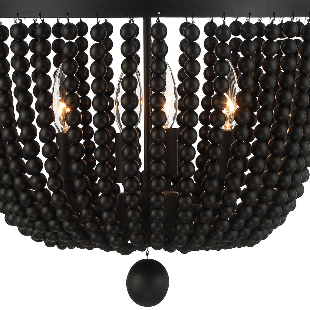 Rylee 4 Light Matte Black Mini Chandelier Crystorama