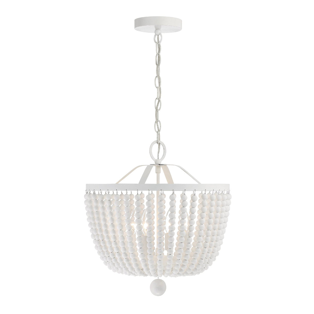 Rylee 4 Light Matte White Mini Chandelier Crystorama