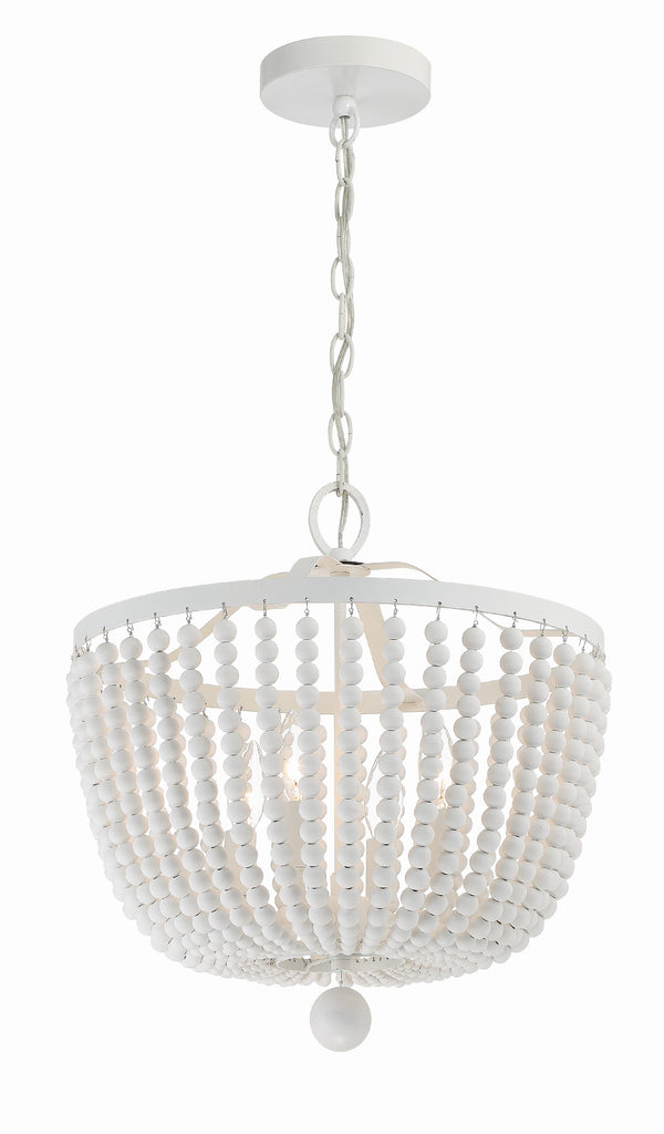 Rylee 4 Light Matte White Mini Chandelier Crystorama