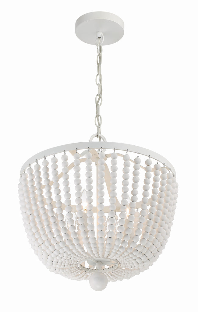 Rylee 4 Light Matte White Mini Chandelier Crystorama