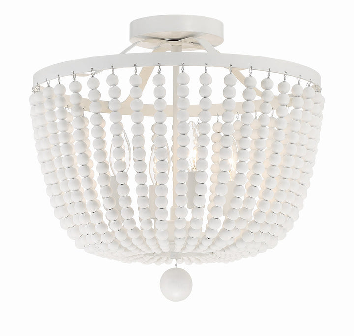 Crystorama Crystorama Rylee 4 Light Matte White Semi Flush Mount