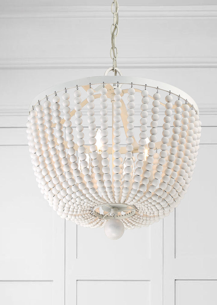 Rylee 4 Light Matte White Mini Chandelier Crystorama