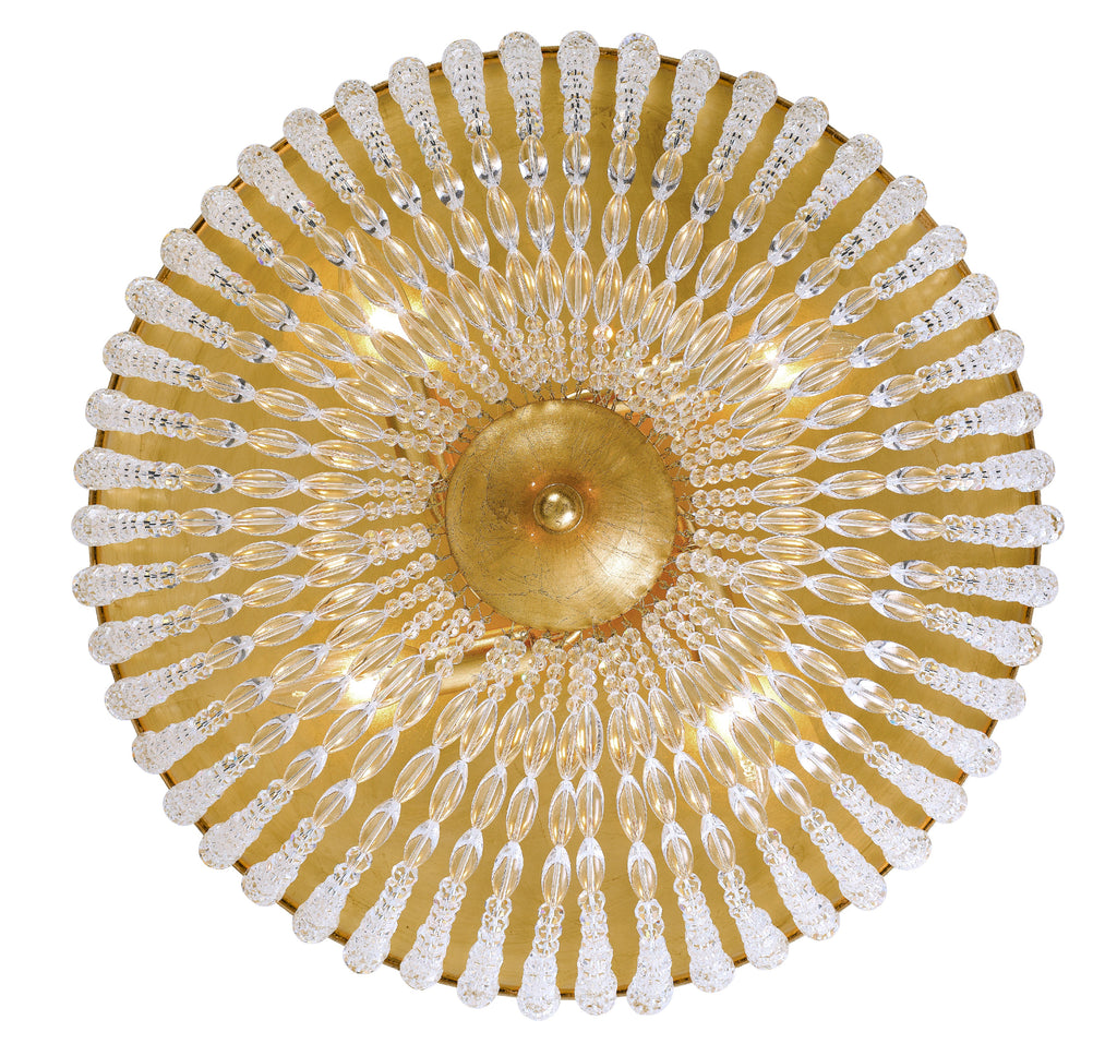 Crystorama Crystorama Rylee 4 Light Antique Gold Flush Mount