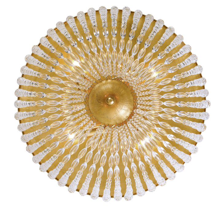 Crystorama Crystorama Rylee 4 Light Antique Gold Flush Mount