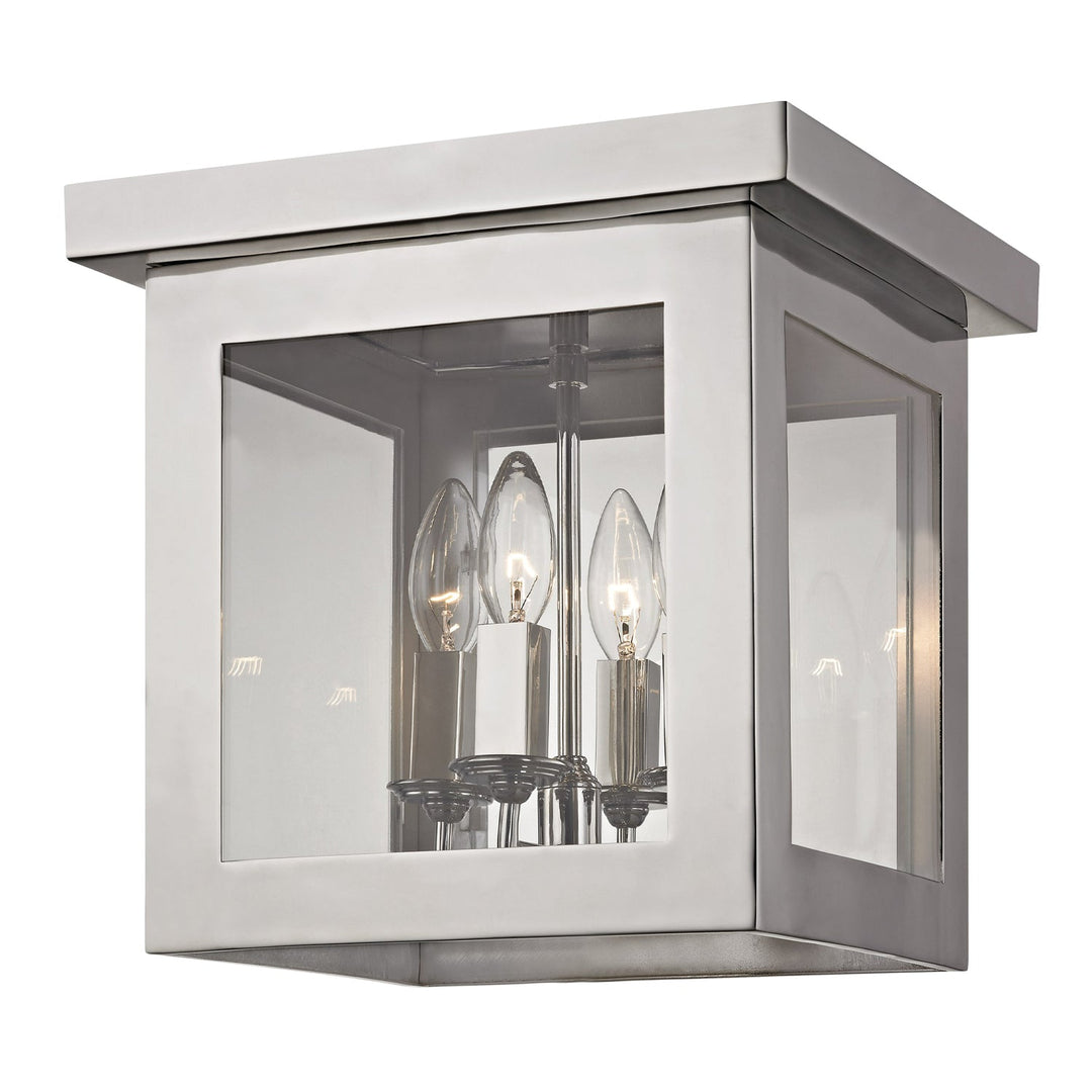 Crystorama Crystorama Brian Patrick Flynn Hurley 4 Light Polished Nickel Flush Mount