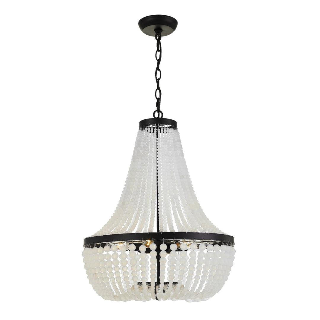 Rylee 6 Light Matte Black Chandelier Crystorama