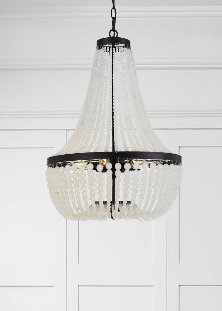 Rylee 6 Light Matte Black Chandelier Crystorama