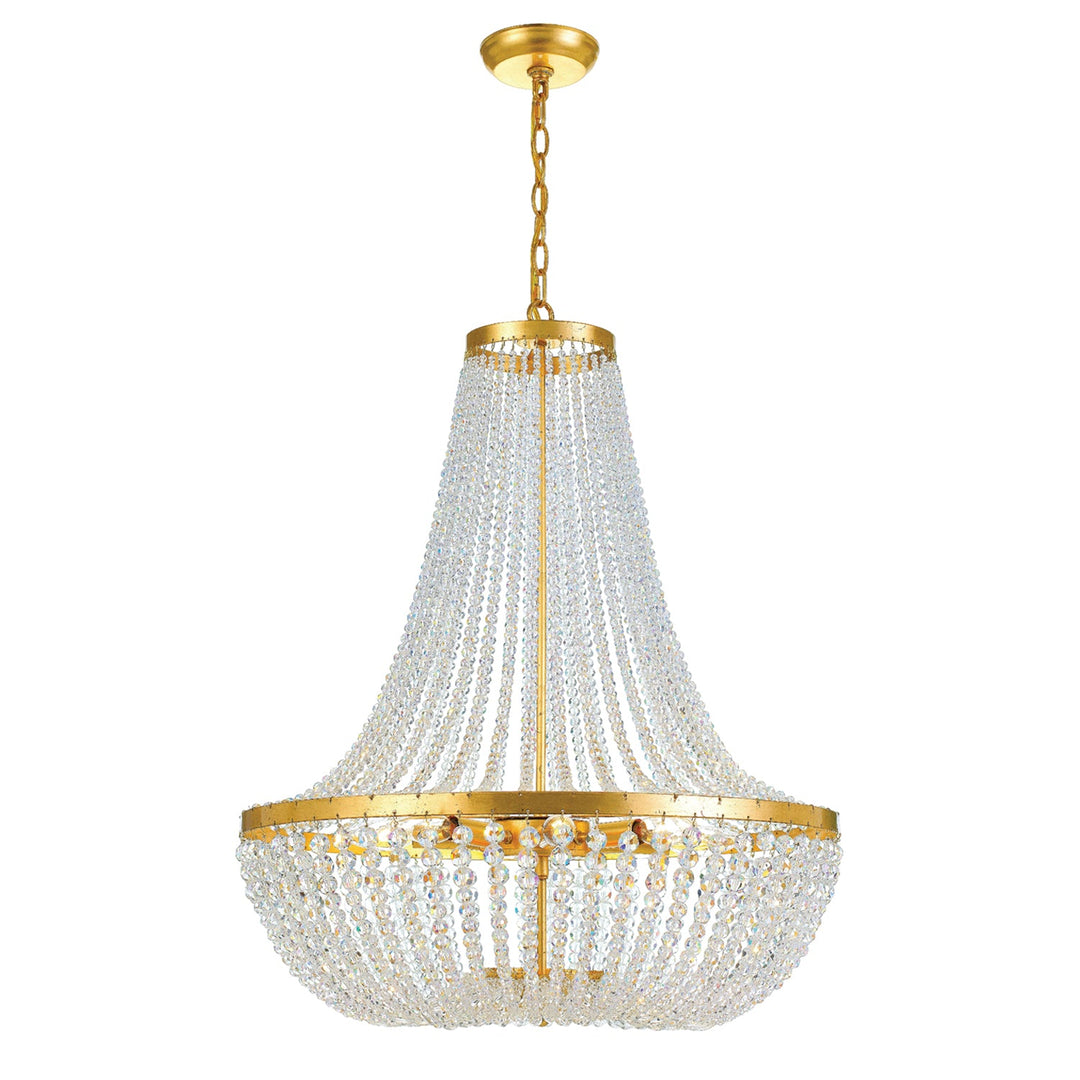 Rylee 8 Light Antique Gold Chandelier Crystorama