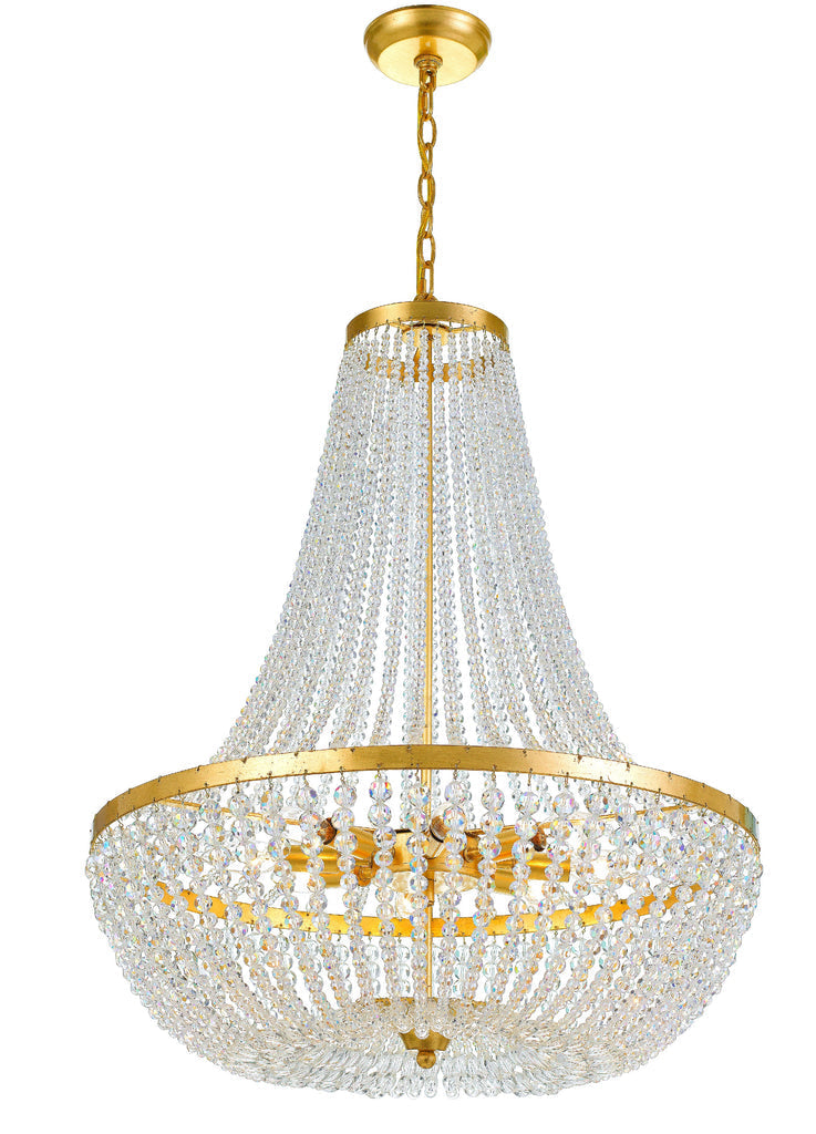 Rylee 8 Light Antique Gold Chandelier Crystorama