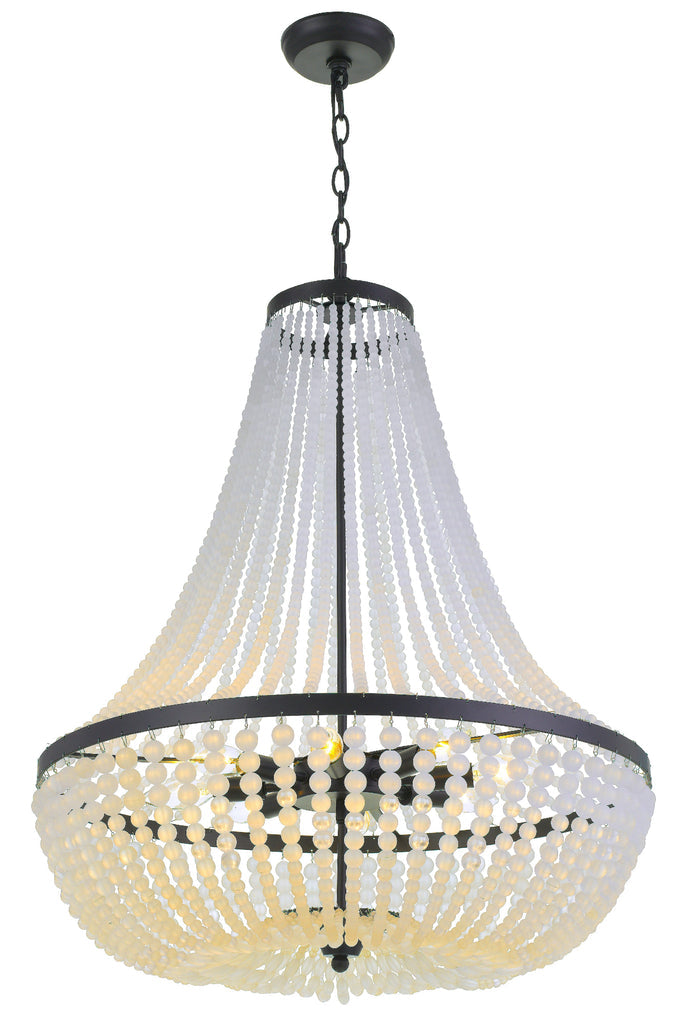 Rylee 8 Light Matte Black Chandelier Crystorama