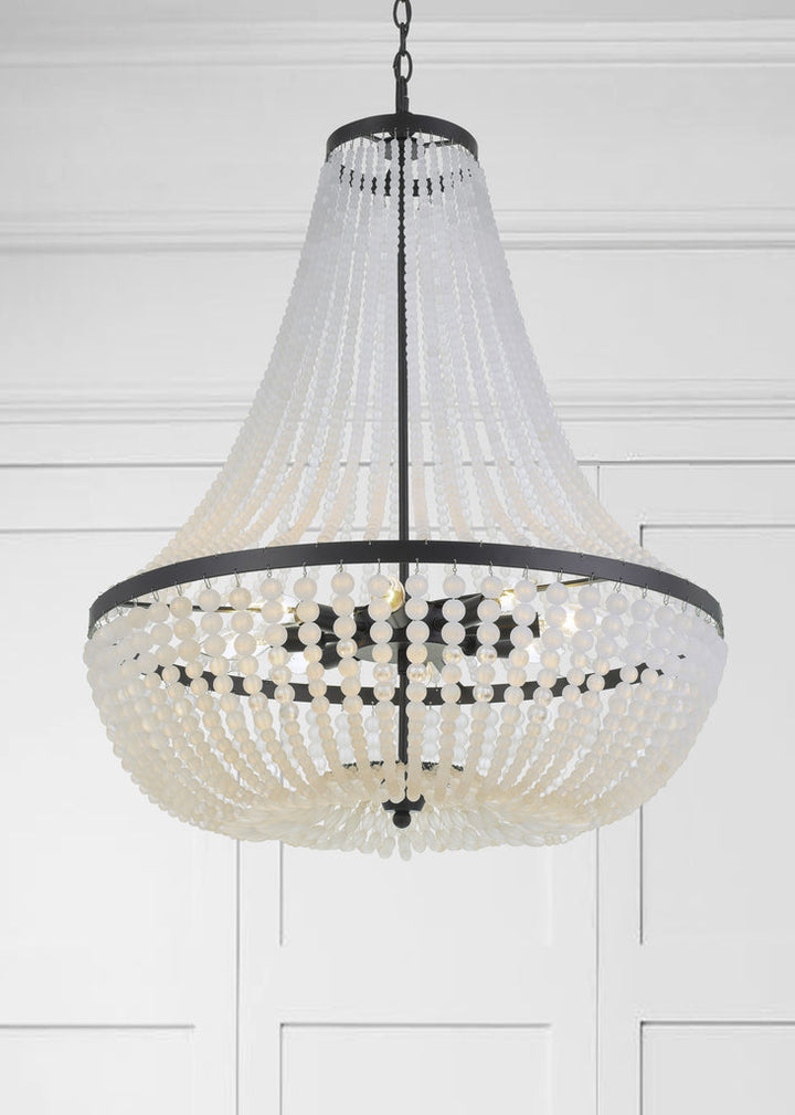 Rylee 8 Light Matte Black Chandelier Crystorama