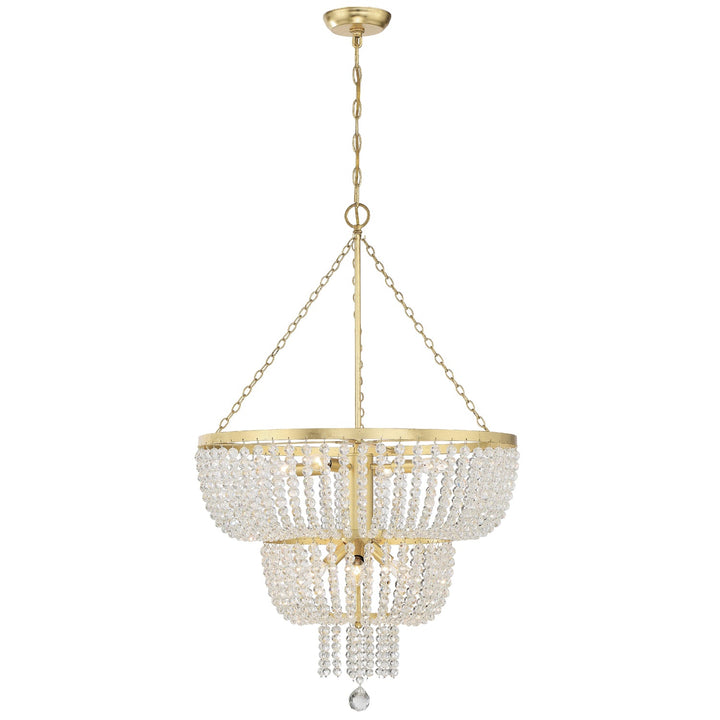 Rylee 8 Light Antique Gold Chandelier Crystorama