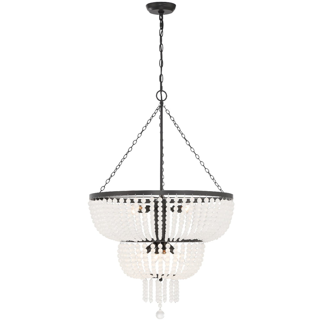 Rylee 8 Light Matte Black Chandelier Crystorama