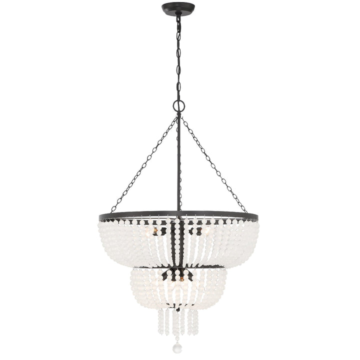 Rylee 8 Light Matte Black Chandelier Crystorama