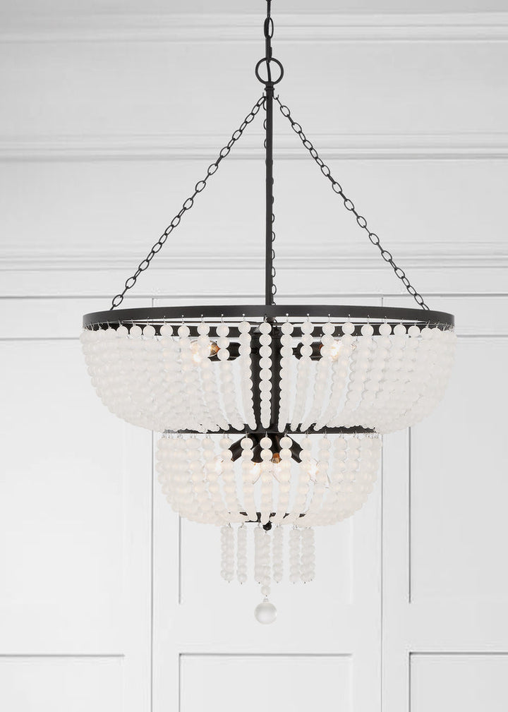 Rylee 8 Light Matte Black Chandelier Crystorama