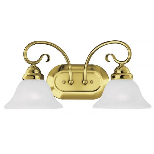 2 Light Polished Brass Bath Light Livex