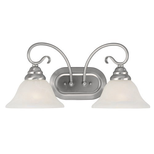 2 Light Brushed Nickel Bath Light Livex