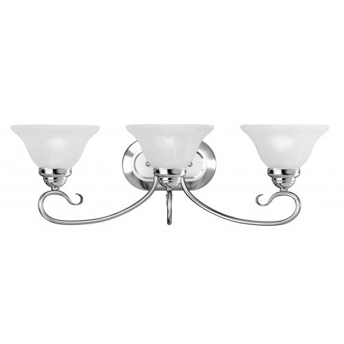 3 Light Polished Chrome Bath Light Livex