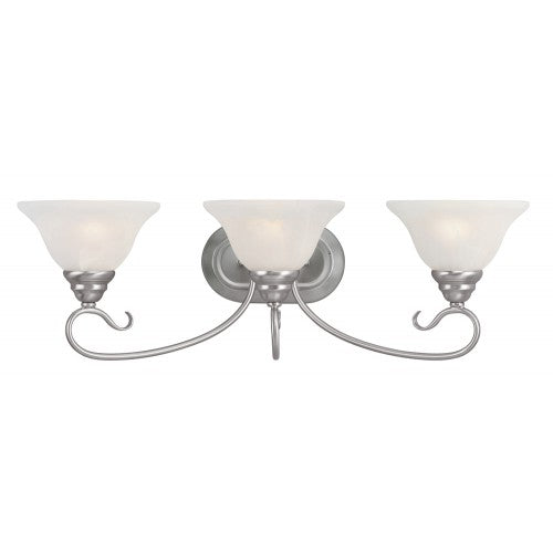 3 Light Brushed Nickel Bath Light Livex