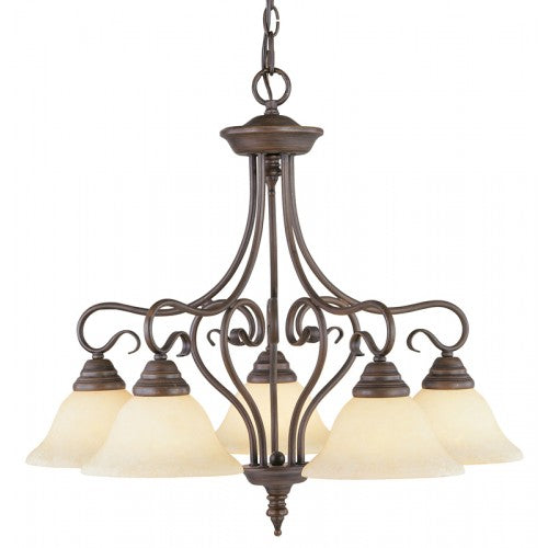 5 Light Imperial Bronze Chandelier Livex