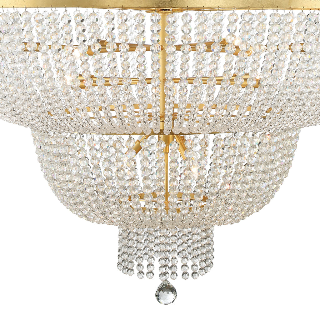 Rylee 15 Light Antique Gold Chandelier Crystorama