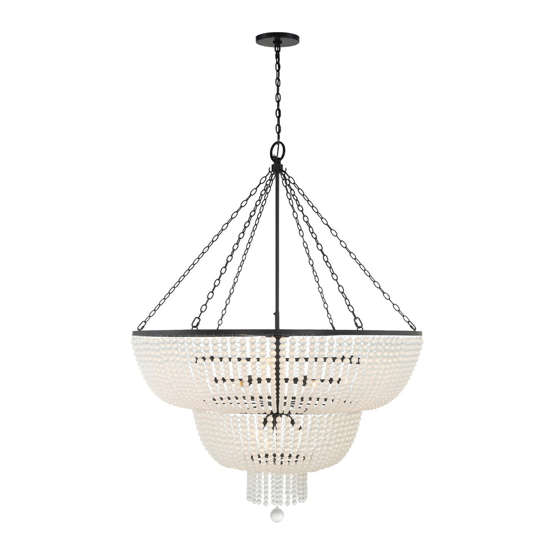 Rylee 15 Light Matte Black Chandelier Crystorama