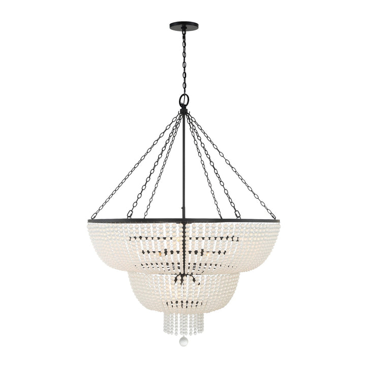 Rylee 15 Light Matte Black Chandelier Crystorama